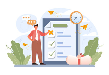 Time management concept. Business people work day planning,