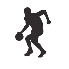 silhouette of people playing basketball