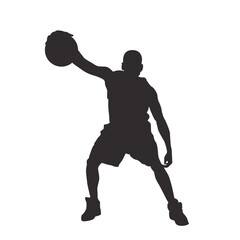 silhouettes of people playing basketball