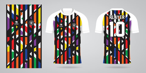 Fototapeta premium colorful football jersey sport design template