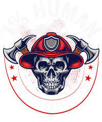 Fototapeta premium Firefighter t shirt design