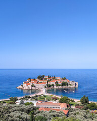 Fototapeta na wymiar view of the region sea and town, Montenegro, island