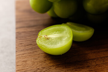 A variety of sweet green grapes, Shine Muscat