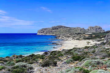Fototapeta na wymiar Strand von Falassarna, Westküste, Kreta, Griechenland, Europa