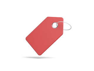 Discount label. Shopping tag. Special offer. Price tag. Sale. Blank. Isolated on white background. 3d illustration.