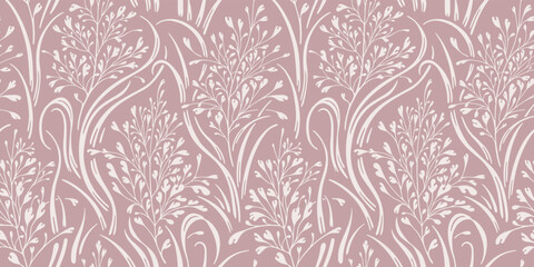 Pink and White abstract Seamless pattern.