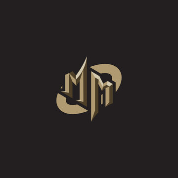 MM initials concept logo professional design esport gaming
