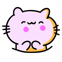 cat cute cartoon vector