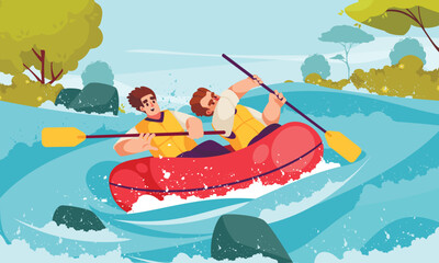 River Rafting Concept