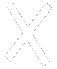 Obraz premium funny abc coloring page for kids