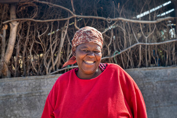 smiling African woman