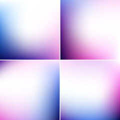 Smooth blur background collection - abstract gradient backgrounds set