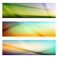 Obraz premium Smooth abstract background banners with geometric design - eps10