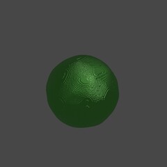 Green Glossy embossed metal ball