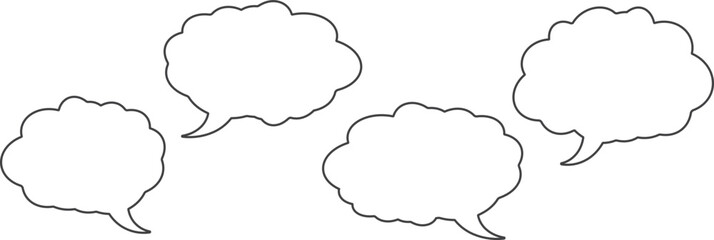 speech bubble icons - vector illustration on white background