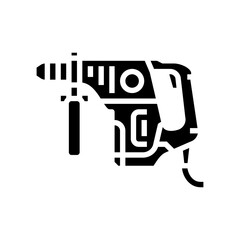 drill machine glyph icon vector. drill machine sign. isolated symbol illustration