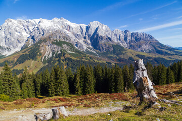 Hochkoening mountain range in Salzburger Land