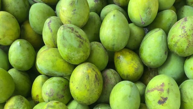 mango fruit close up video. source of vitamins. nutritional intake.