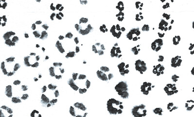 Flower Watercolor Animal Skin. African White