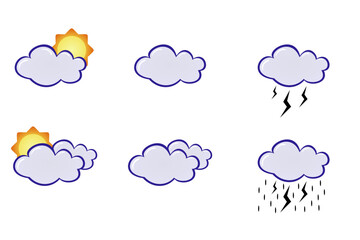 Obraz premium Clouds with six variety of weathers