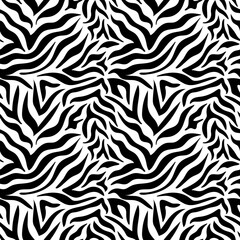 Zebra skin, stripes seamless pattern. Surface design for textile, fabric, wallpaper, wrapping, gift wrap, paper, scrapbook and packaging. Vector illustration
