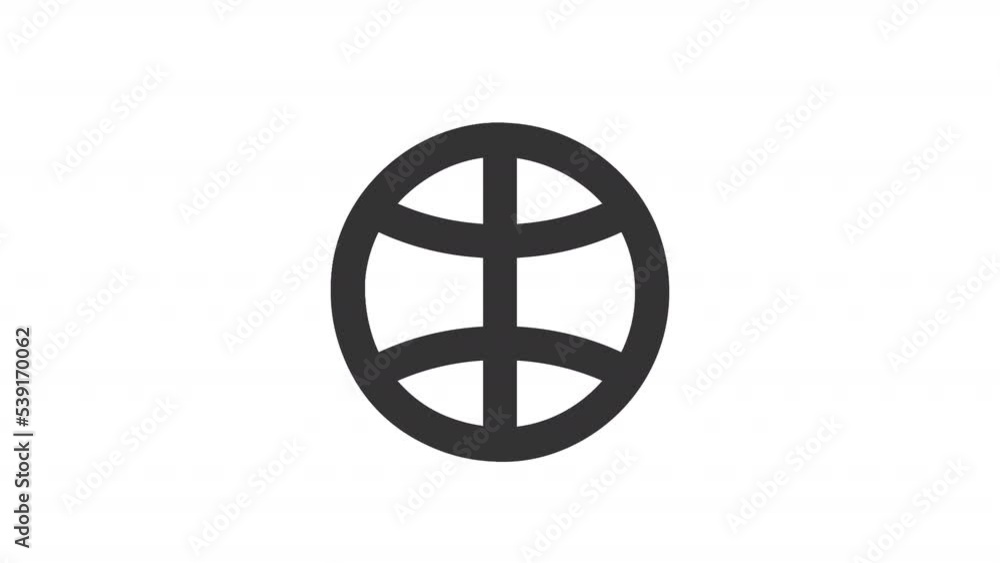 Poster animated network line ui icon. worldwide communication. seamless loop hd video with alpha channel on