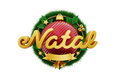 LOGO 3D DE NATAL PARA CAMPANHAS PUBLICITÁRIAS E SOCIAL MEDIA