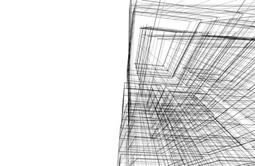 abstract architectural background 3d illustration