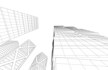 Fototapeta premium skyscrapers in the city