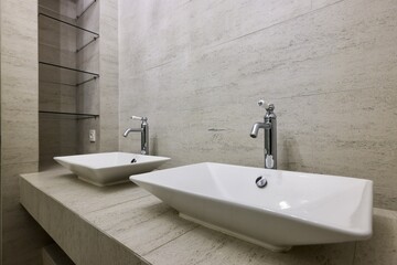 modern bathroom sink and faucet