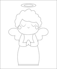 funny angle coloring page for kids