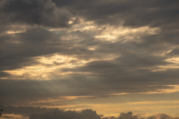 Fototapeta premium Marvelous yellow mystical dramatic sky over Istanbul