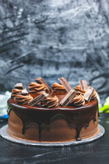 chocolate cake on a plate