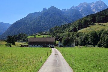 Summer countryside landscape near Salzburg