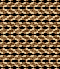 wooden seamless hexagonal geometric pattern design vector