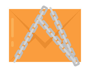 locked envelope with chains