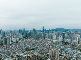 Aerial view of Tianhe CBD in Guangzhou, China