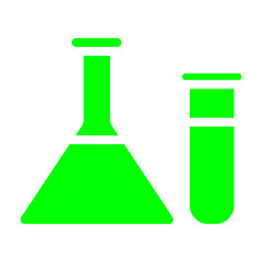 tube with green liquid