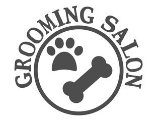 lettering for Grooming salon. Logo for dog hair salon, dog styling and grooming shop, store for pets