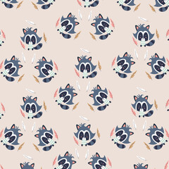 Seamless pattern with cute squirrel animal perfect for wrapping paper