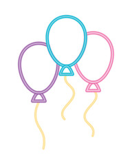 neon party balloons