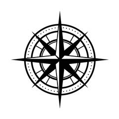 compass rose star cartography exploration expedition vector