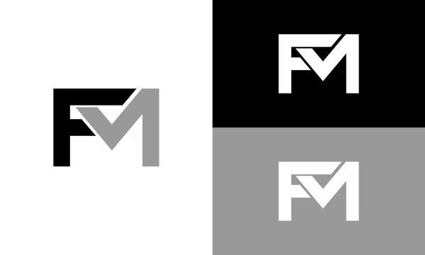 letter fm logo design