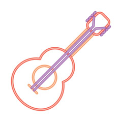 neon guitar instrument icon