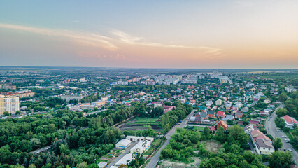 Fototapeta premium evening city of Penza in summer