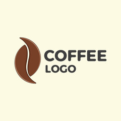 Obraz premium Coffee bean logo vector, Illustration logo design of coffee.