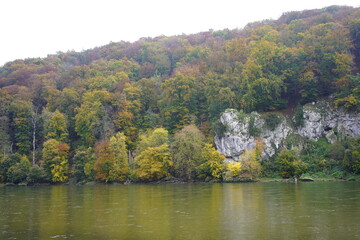 Obraz premium The Donau river near Kelheim, Bavaria - Germany.