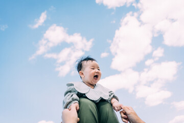 青空と赤ちゃん