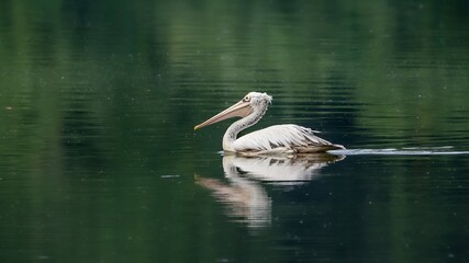 spot-billed pelican (Pelecanus philippensis) or gray pelican