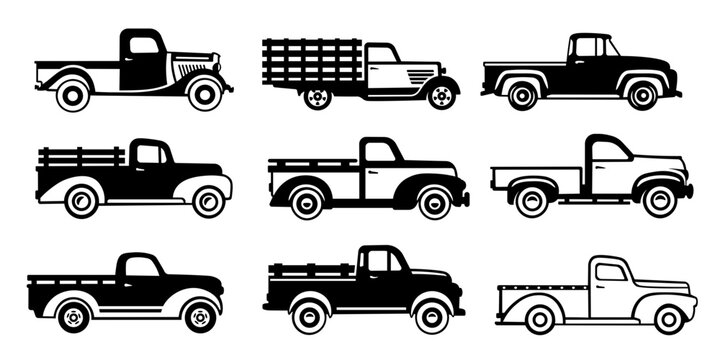 Farm truck SVG, Vintage pickup SVG, Classic truck SVG, Retro truck SVG,  Vintage truck SVG, Old Farm Truck SVG, Farm Truck cut files